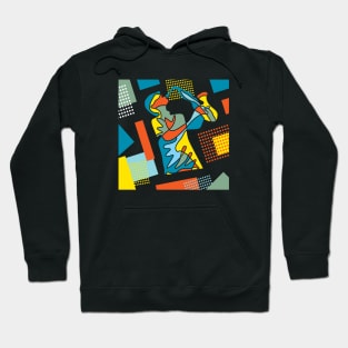 Saxophone Musician Modern Art Hoodie